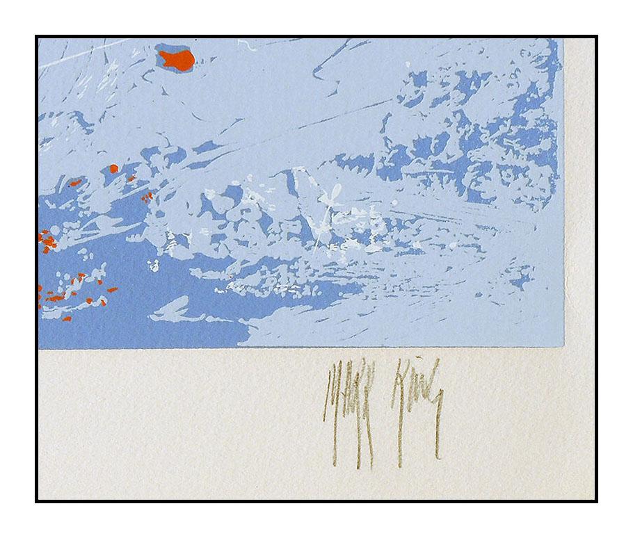 Mark King Large Color Serigraph Downhill Snow Skiing Original Signed Artwork SBO - Pop Art Print by Kaplan, Mark