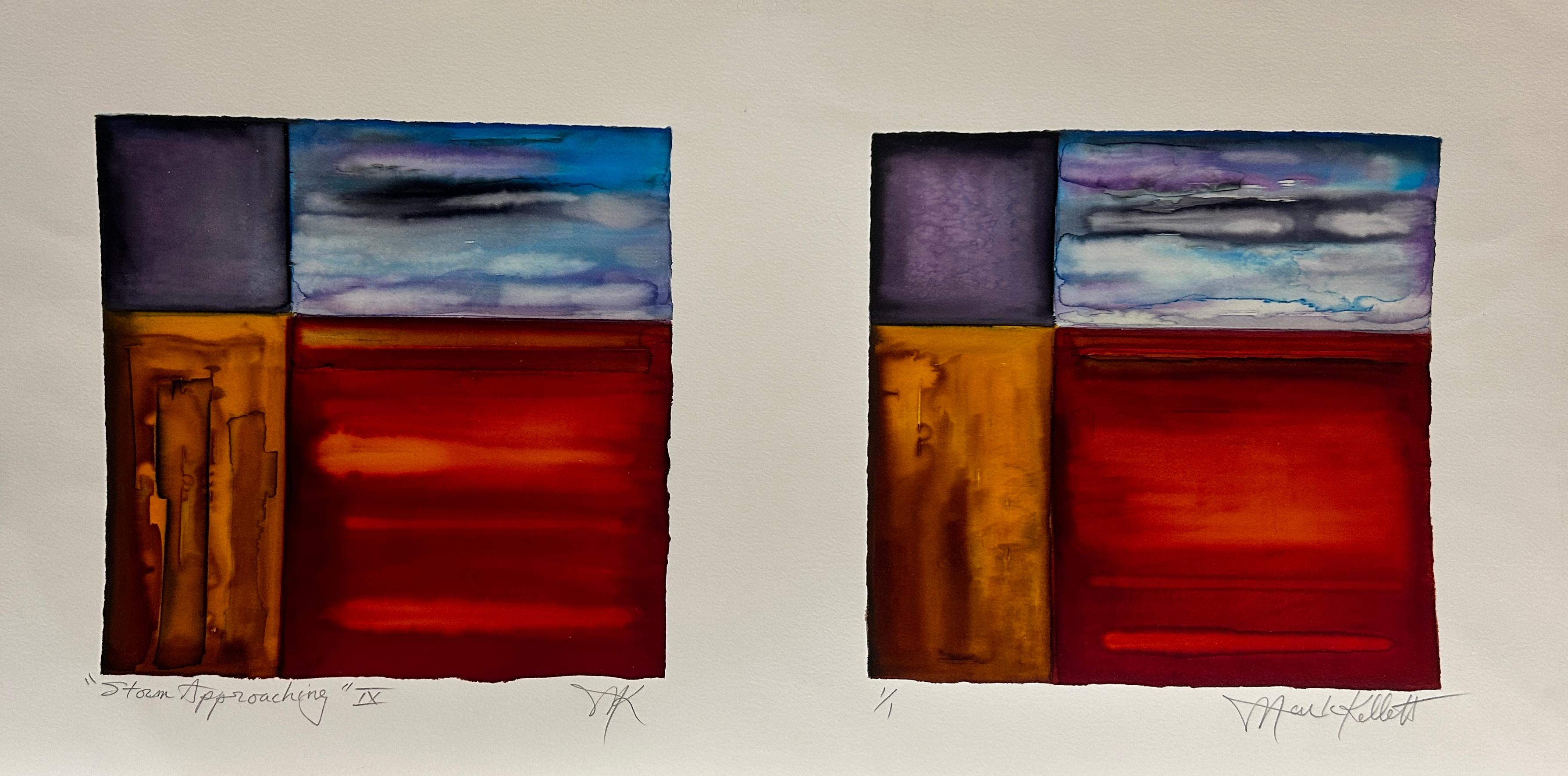 Mark Kellett Abstract Print - Storm Approaching IX