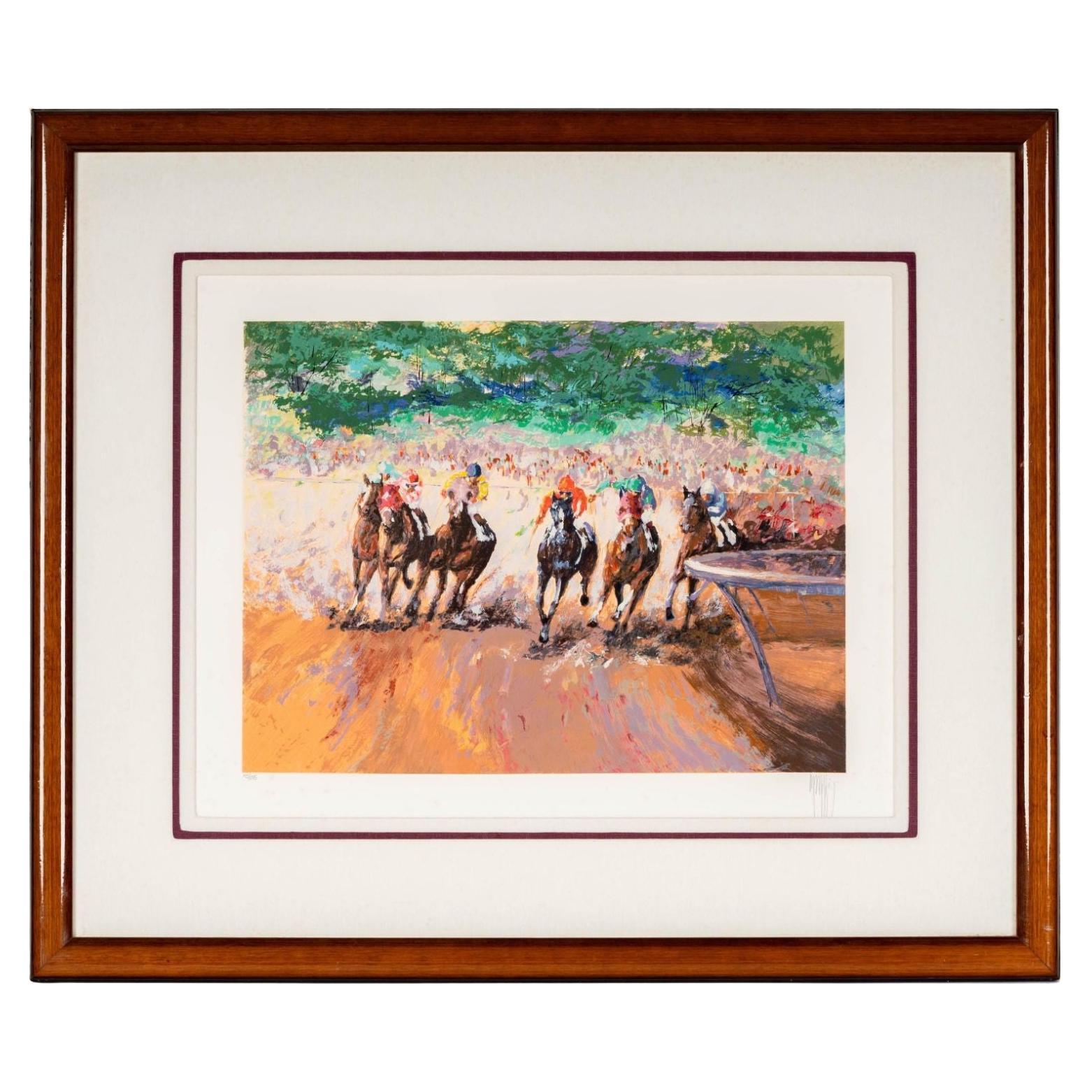 Mark King "Into The Stretch" Serigraph Edition 195/295 - Signed in Pencil. For Sale