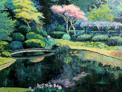 Koi Pond, Impressionist Screenprint by Mark King