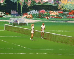 Lawn Tennis, Impressionist Screenprint by Mark King