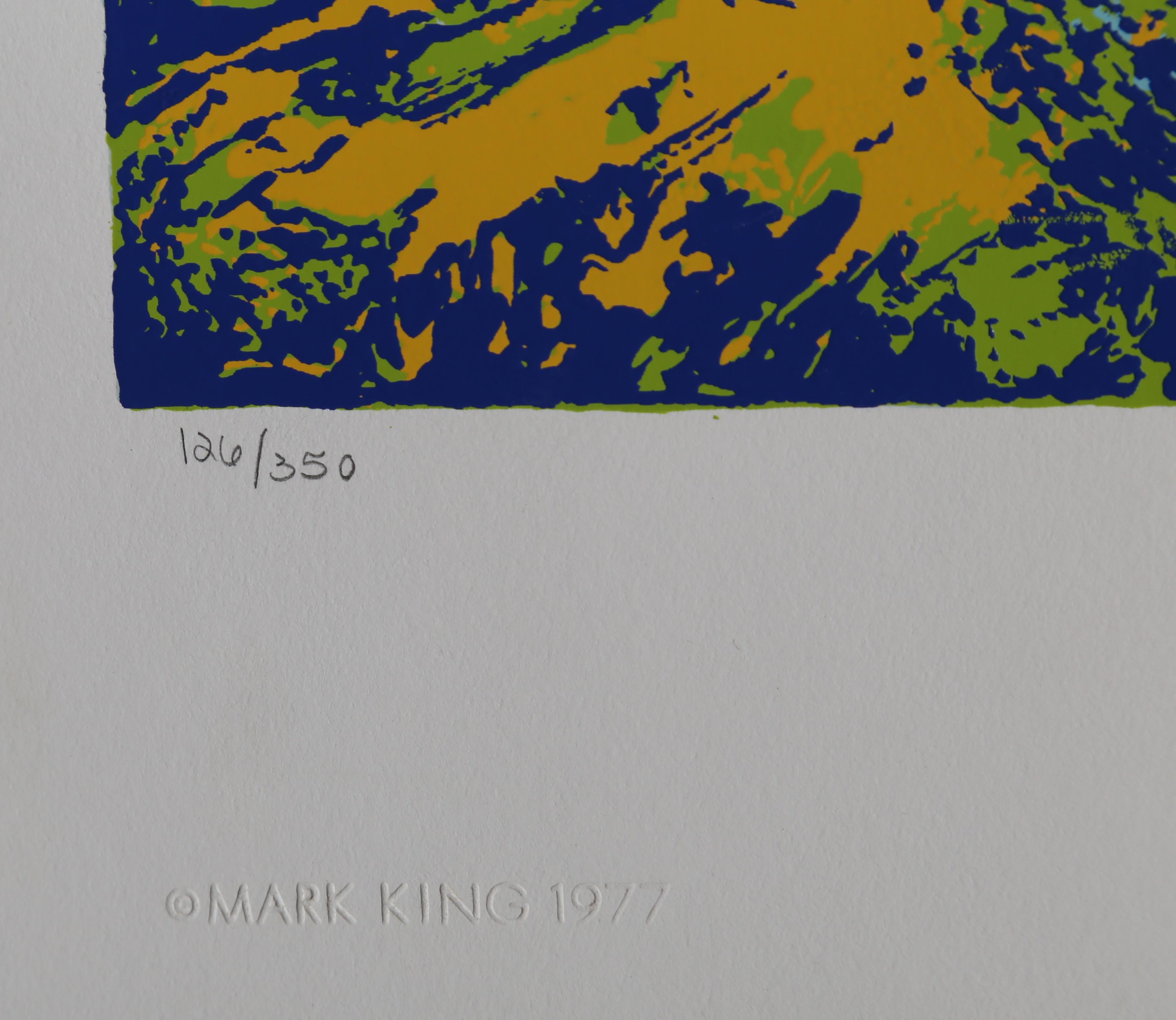 Tennis, Moderner Kunstsiebdruck von Mark King im Angebot 1