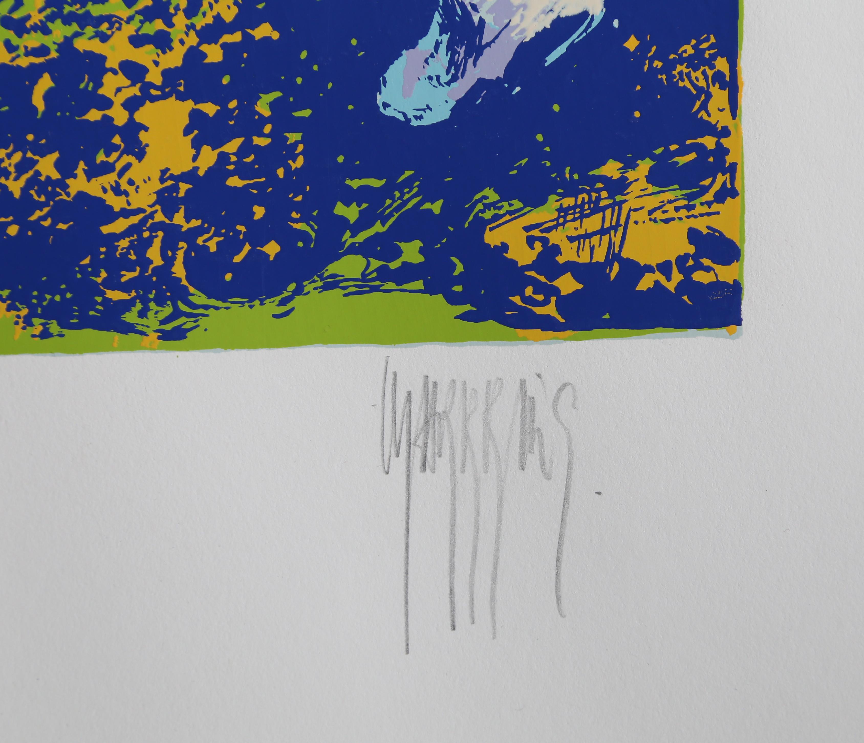 Tennis, Moderner Kunstsiebdruck von Mark King im Angebot 2
