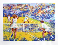 Tennis, Moderner Kunstsiebdruck von Mark King