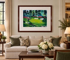 Serigrafia da golf “Augusta Landscape #13” in edizione limitata firmata da Mark King, 8/295