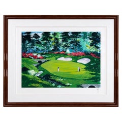 Serigrafia da golf “Augusta Landscape #13” in edizione limitata firmata da Mark King, 8/295