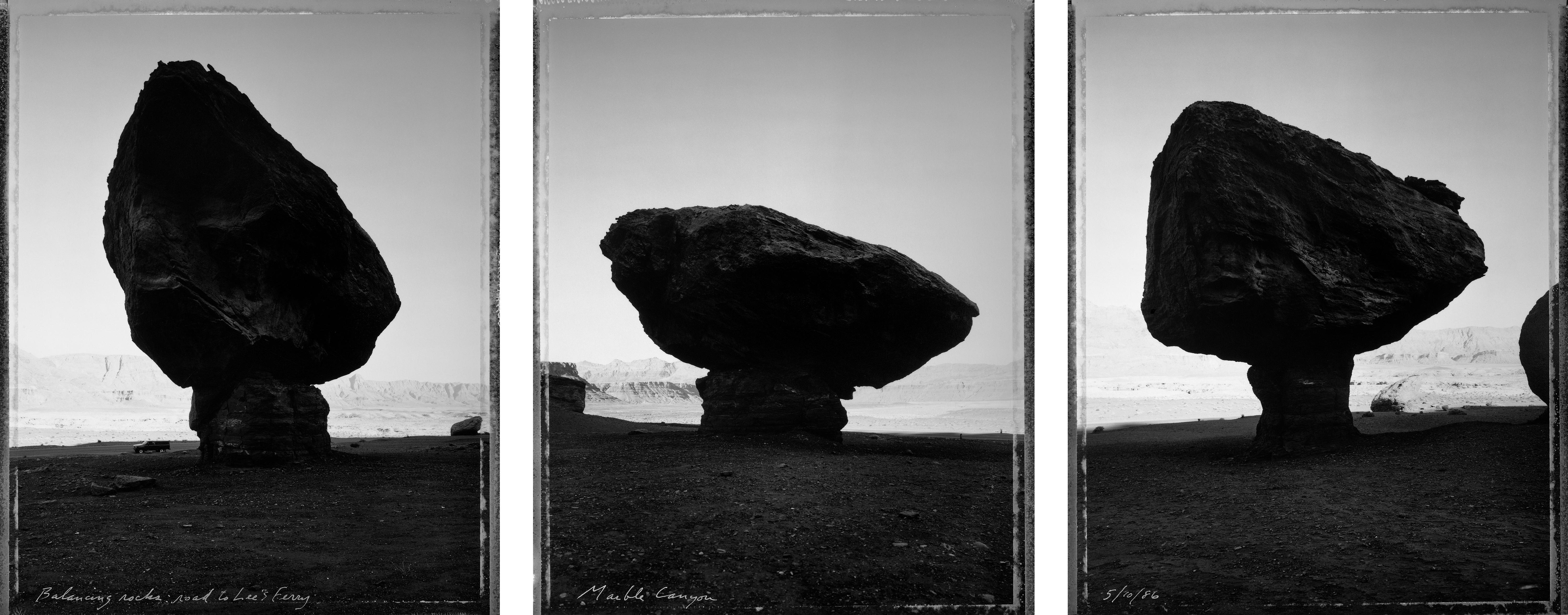 Mark Klett Black and White Photograph - Balancing rocks, road to Lee's Ferry Marble Canyon, AZ, 5/10/86 