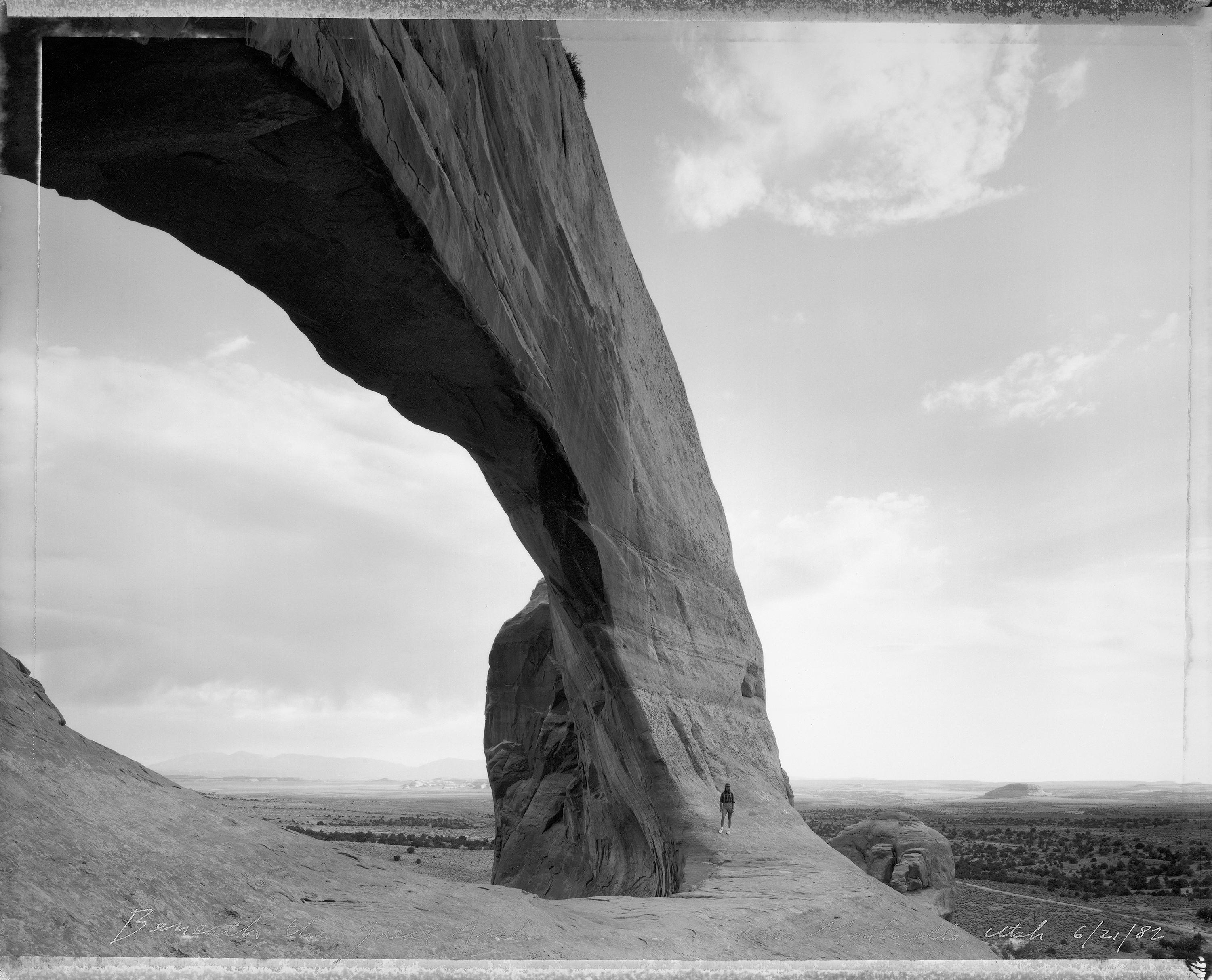 Mark Klett Black and White Photograph - Beneath the Great Arch, Near Monticello, Utah 