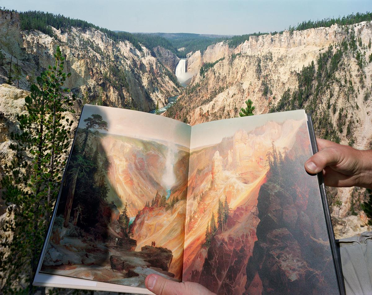 Viewing Thomas Moran at the Source, Artist's Point, Yellowstone, 8/3/00 