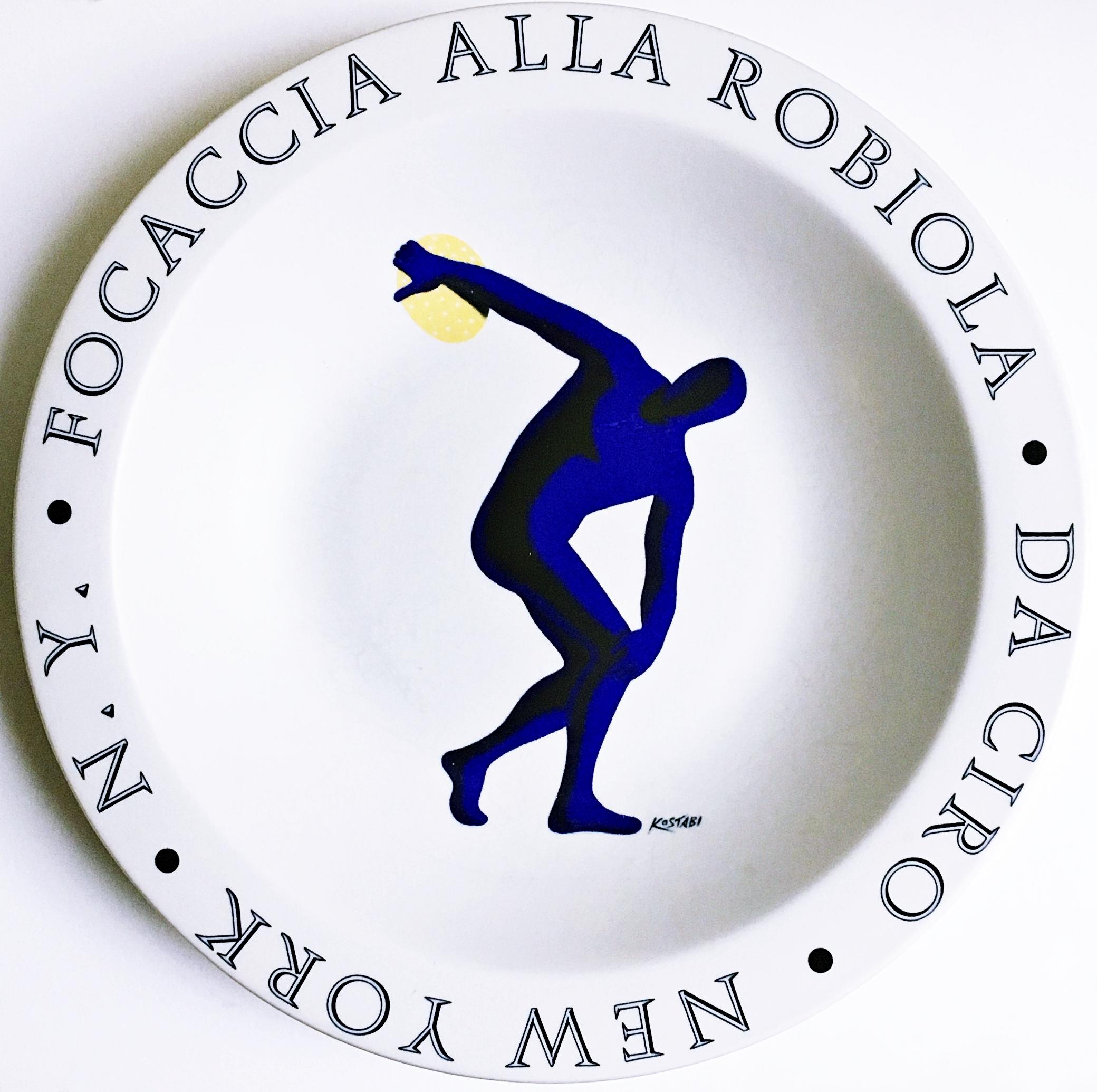 Focaccia Alla Robiola - Da Ciro - New York, NY - Print by Mark Kostabi