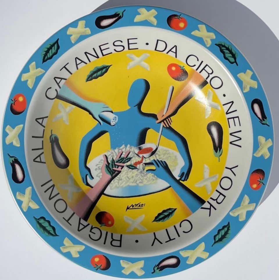 Limited Edition Ceramic Plate Rigatoni Alla Catanese - Da Ciro - New York, NY