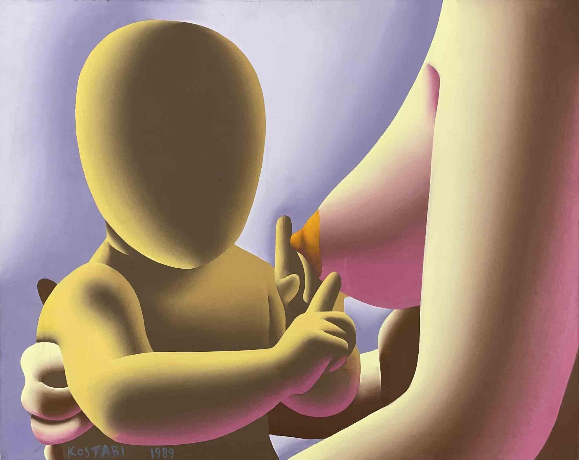 Baby Pollock is an artwork by Mark Kostabi in 1989. 

Mixed Media on Canvas.

cm. 24x30. 

Good conditions!

 

Mark Kostabi (Los Angeles, November 27, 1960) is an American painter and composer. Mark Kostabi was born into a family of Estonian