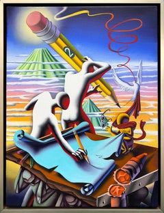 Be Sharp (peinture originale encadrée sur toile)