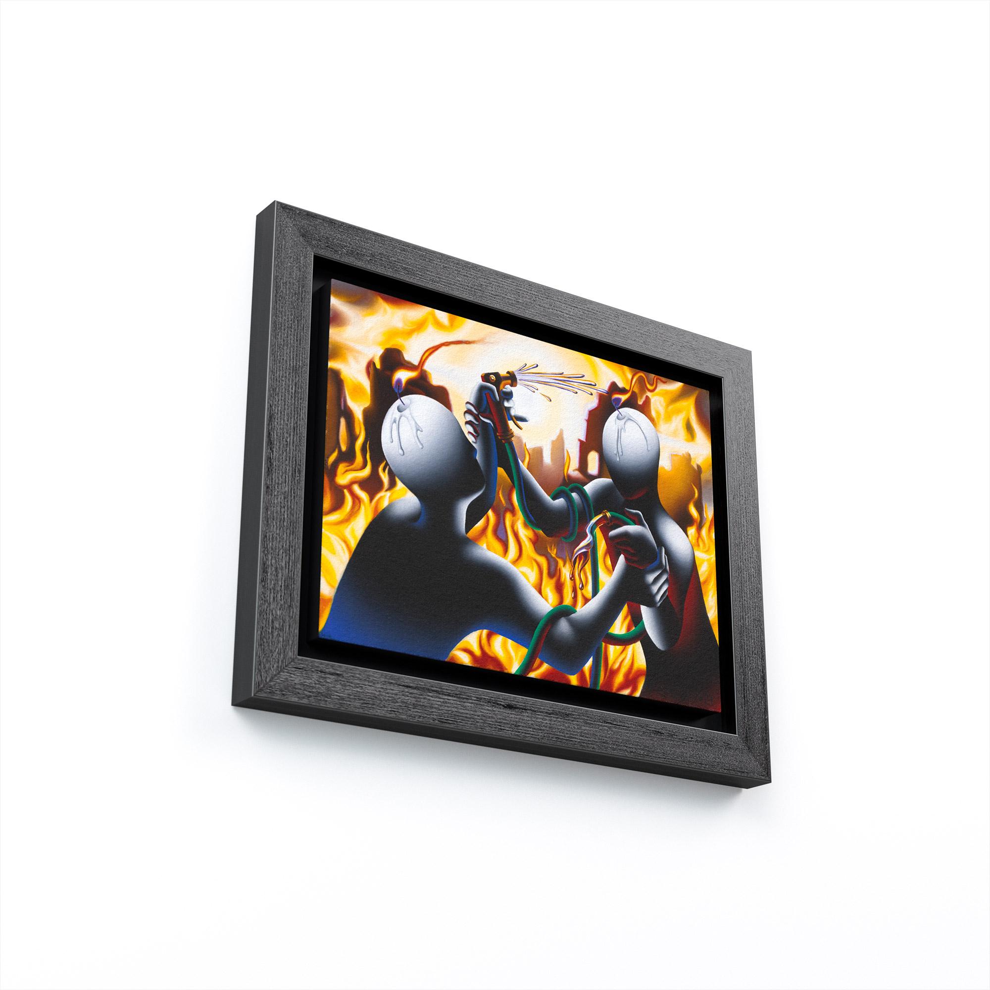 Divine Comedy - Black Figurative Painting by Mark Kostabi