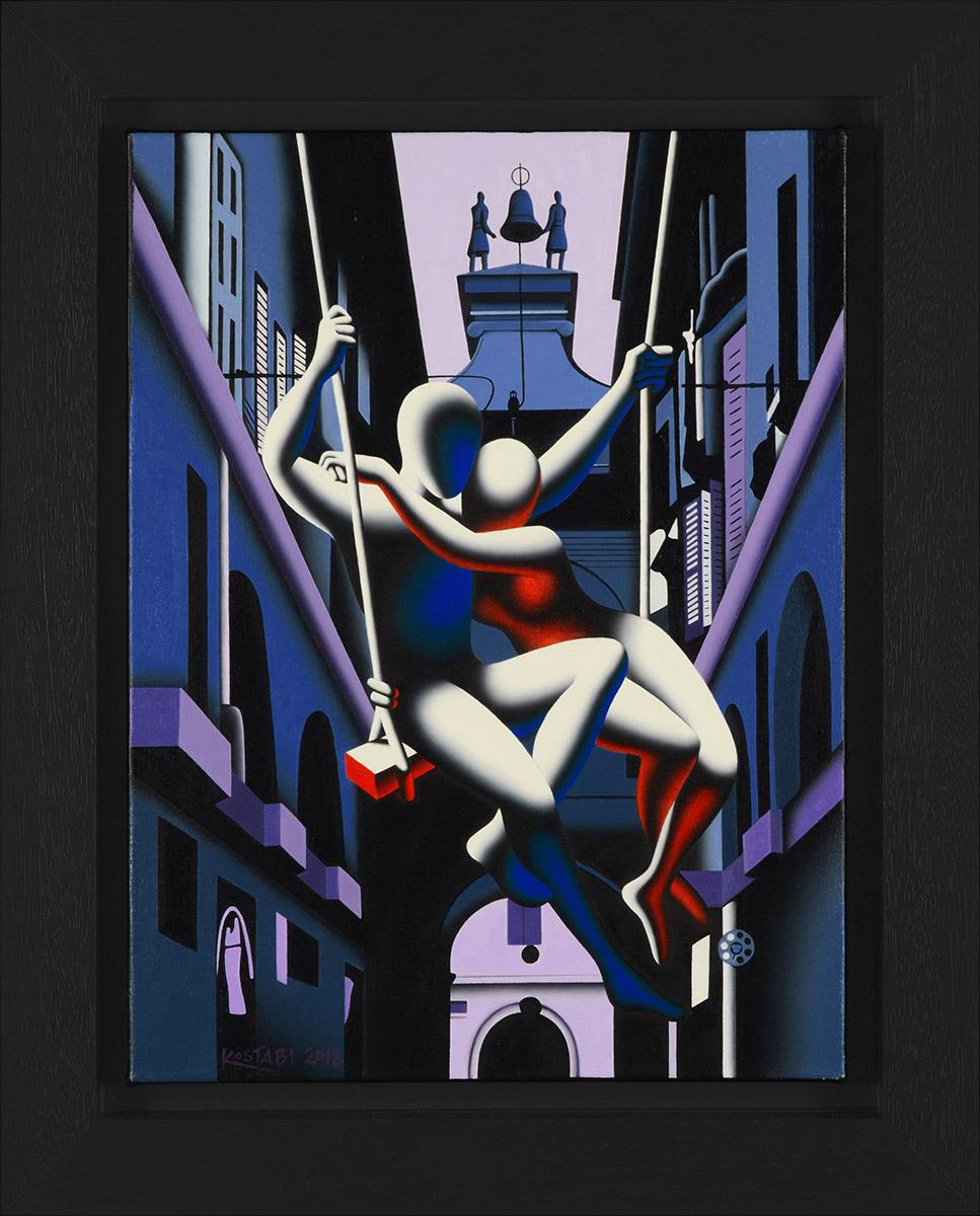 Echoes of the Present - Painting by Mark Kostabi