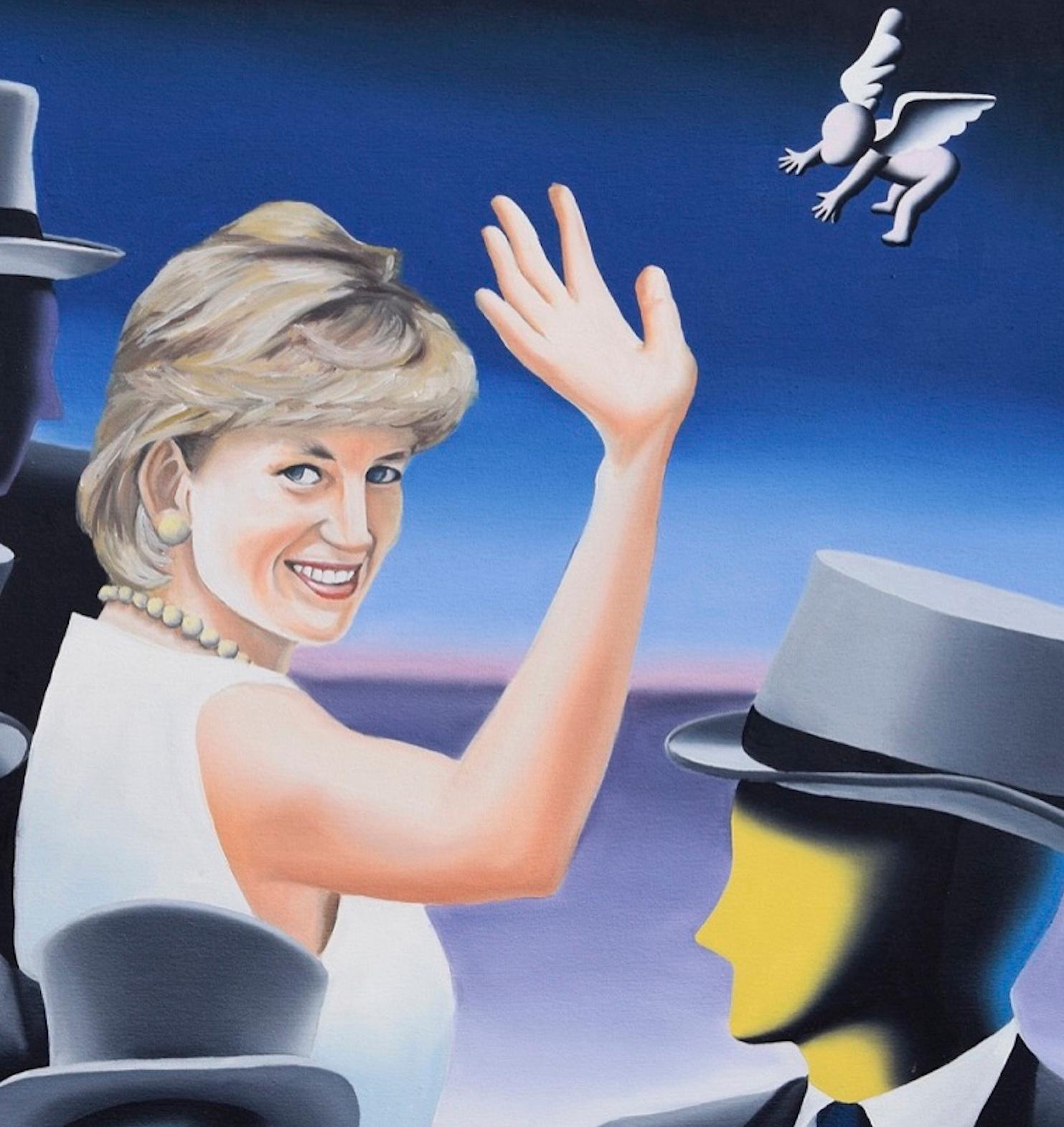 Fare Thee Well And If Forever - Oil on Canvas by M. Kostabi - 1997 - Painting by Mark Kostabi
