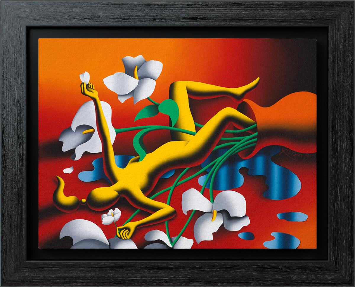 Mark Kostabi Figurative Painting - Golden are the Days of Memory