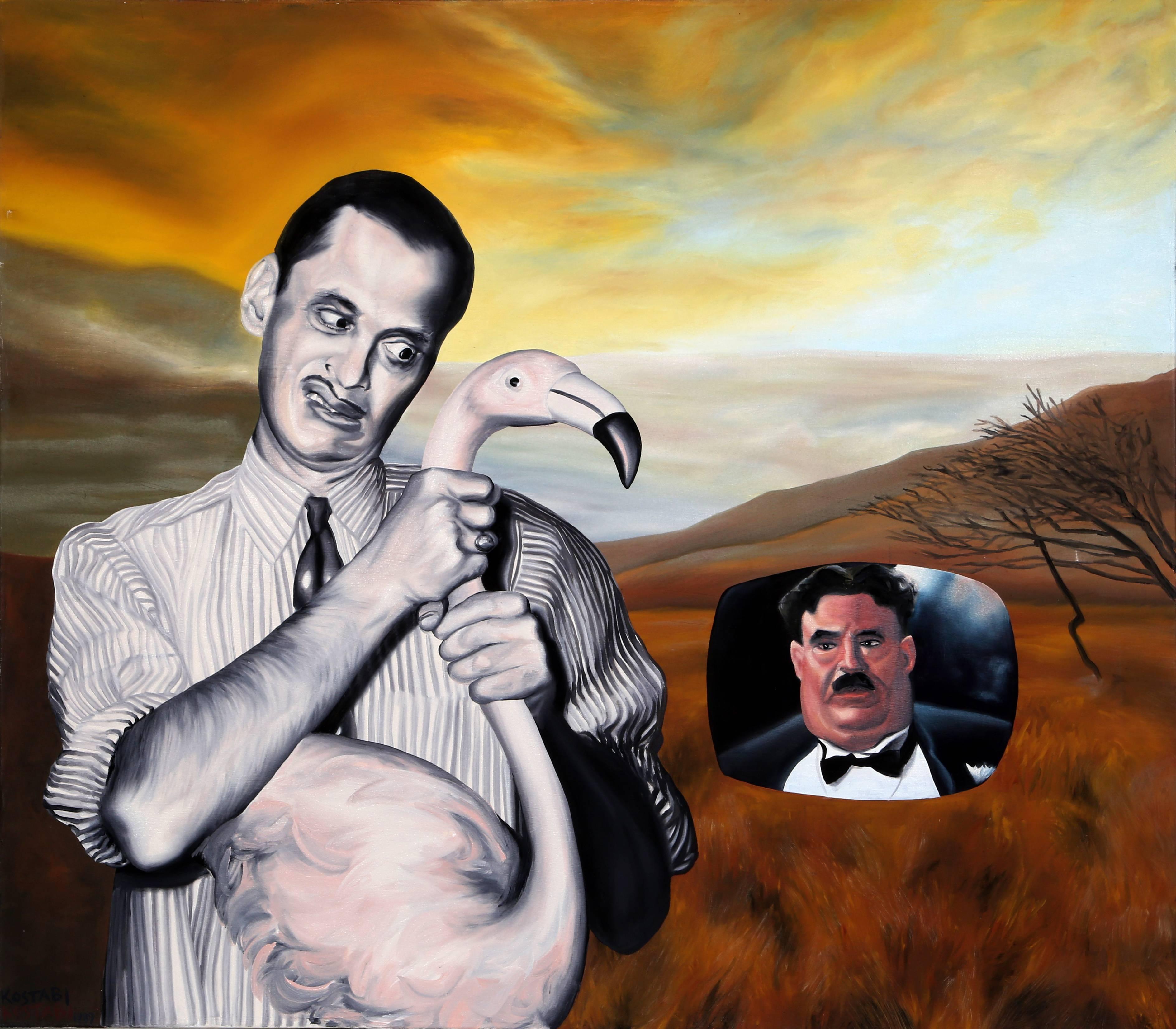 Mark Kostabi Figurative Painting - John Waters
