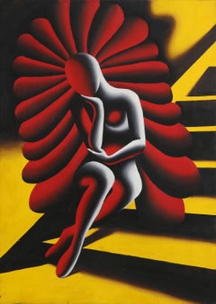 Random Access, Surrealist Oil Painting by Mark Kostabi