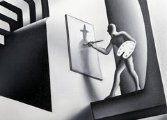 Stairways to the Stable Mind, Pop Art Painting by Mark Kostabi