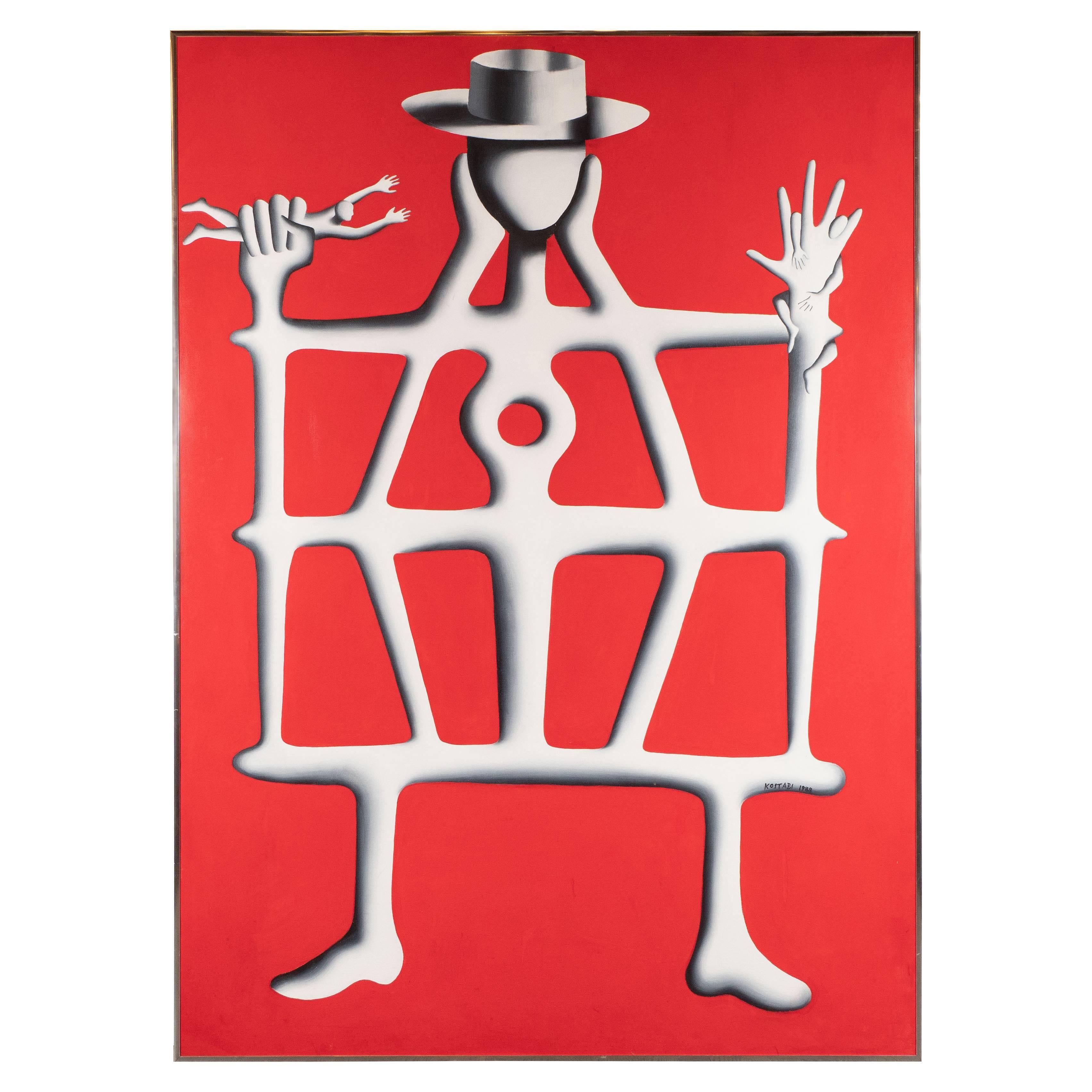 Mark Kostabi Abstract Painting - Structural Engineer