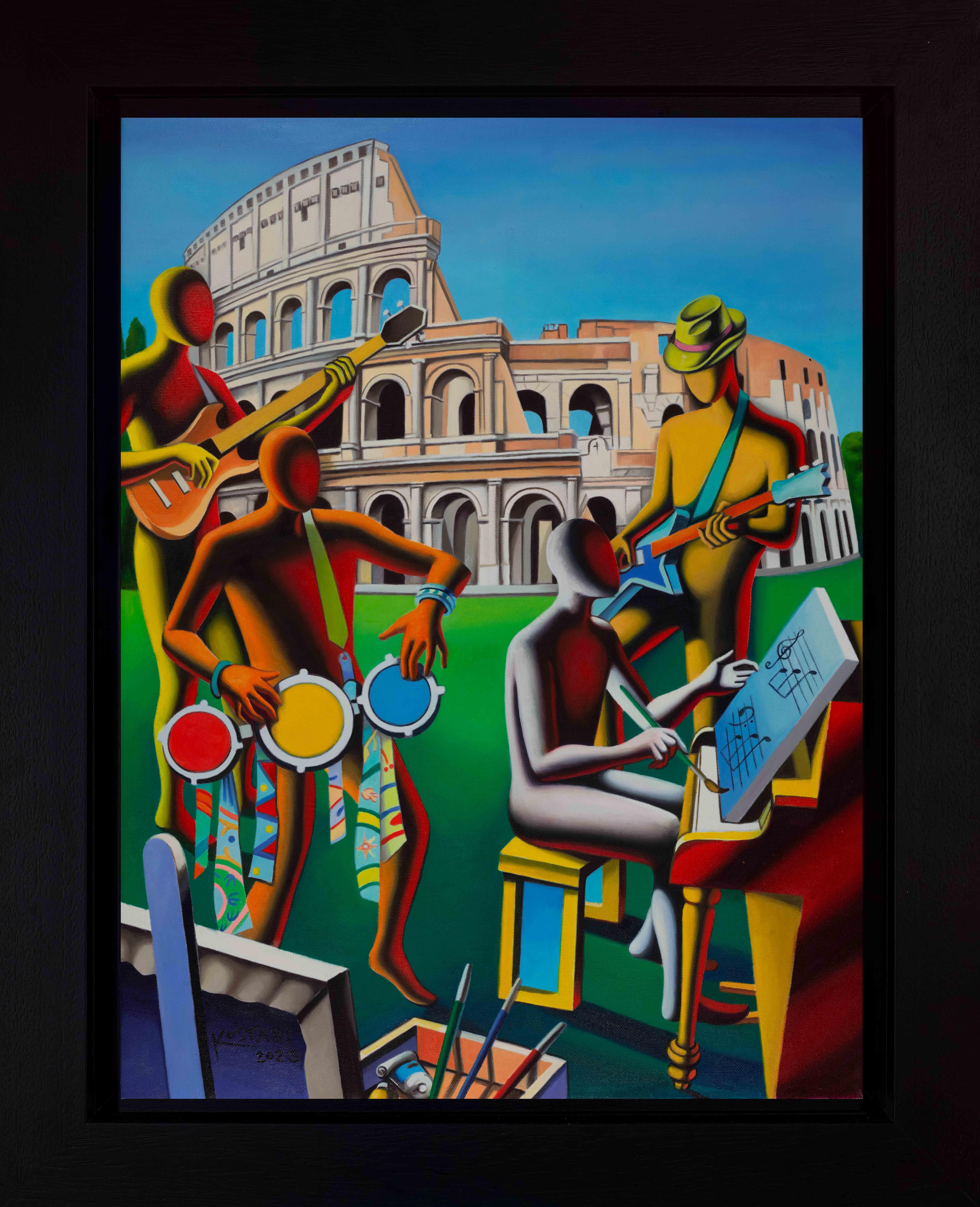 The Beat Goes On - Painting by Mark Kostabi
