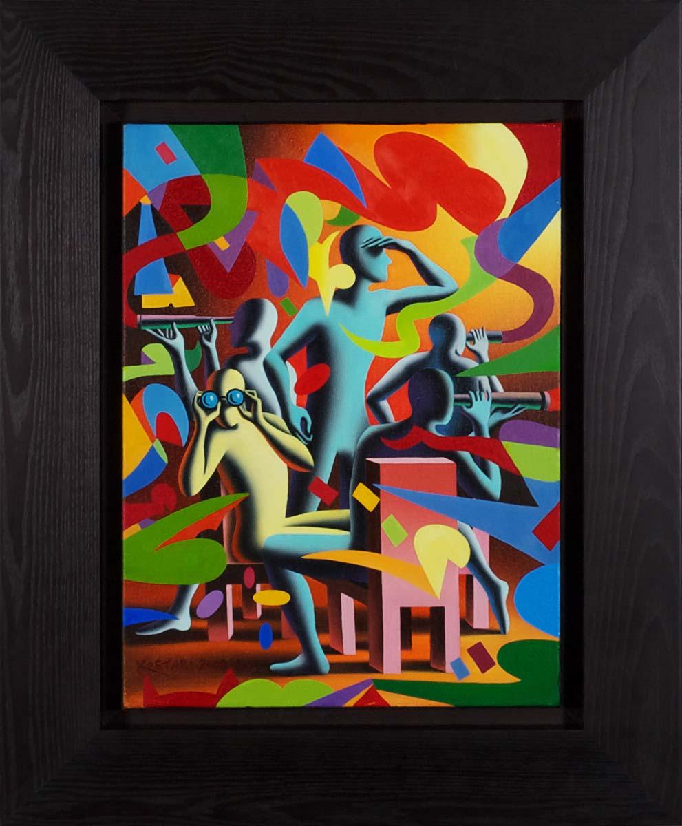 The Present is Hard to Find - Contemporary Painting by Mark Kostabi