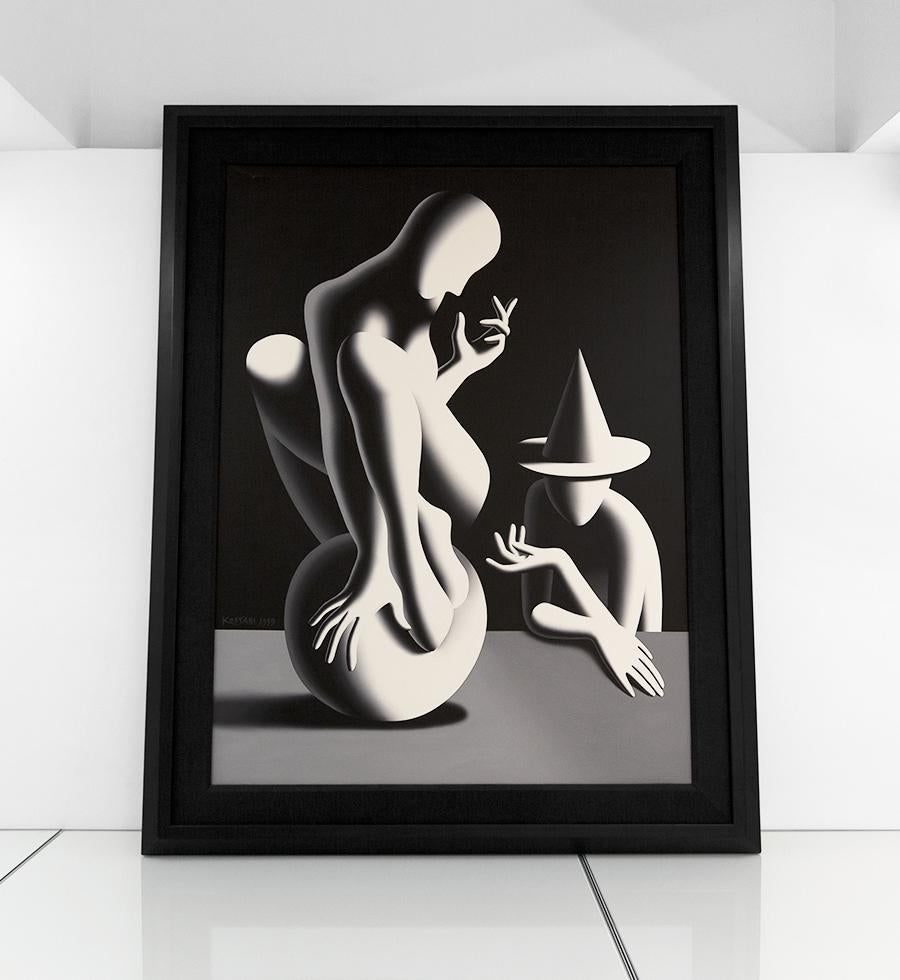 The Sphere of Reason - Painting by Mark Kostabi