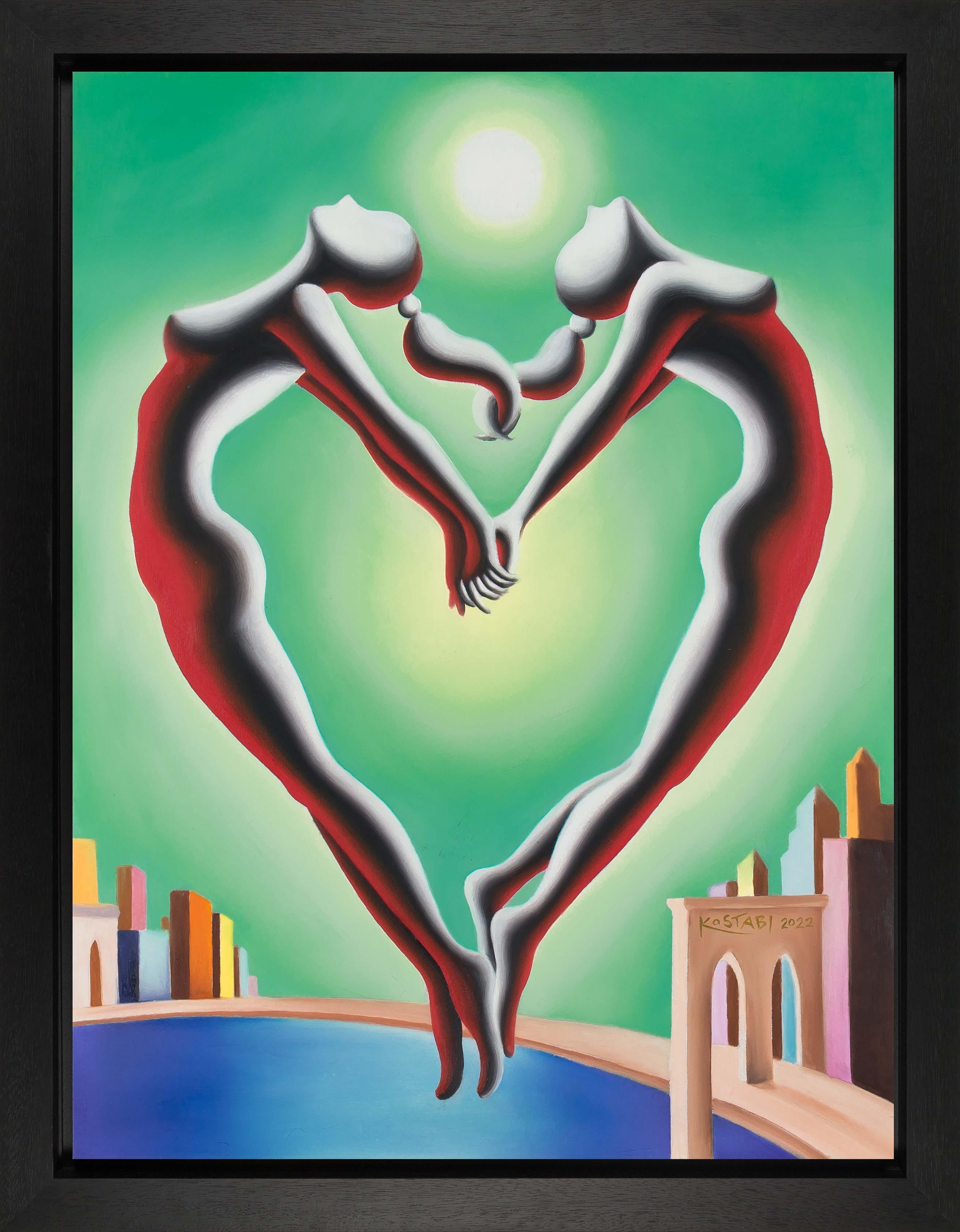 Together We Soar, 2022 - Painting by Mark Kostabi