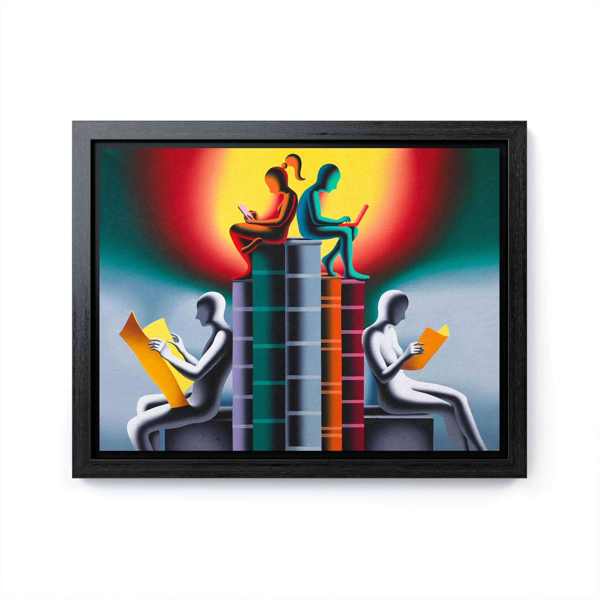 Volumes of Technology - Painting by Mark Kostabi