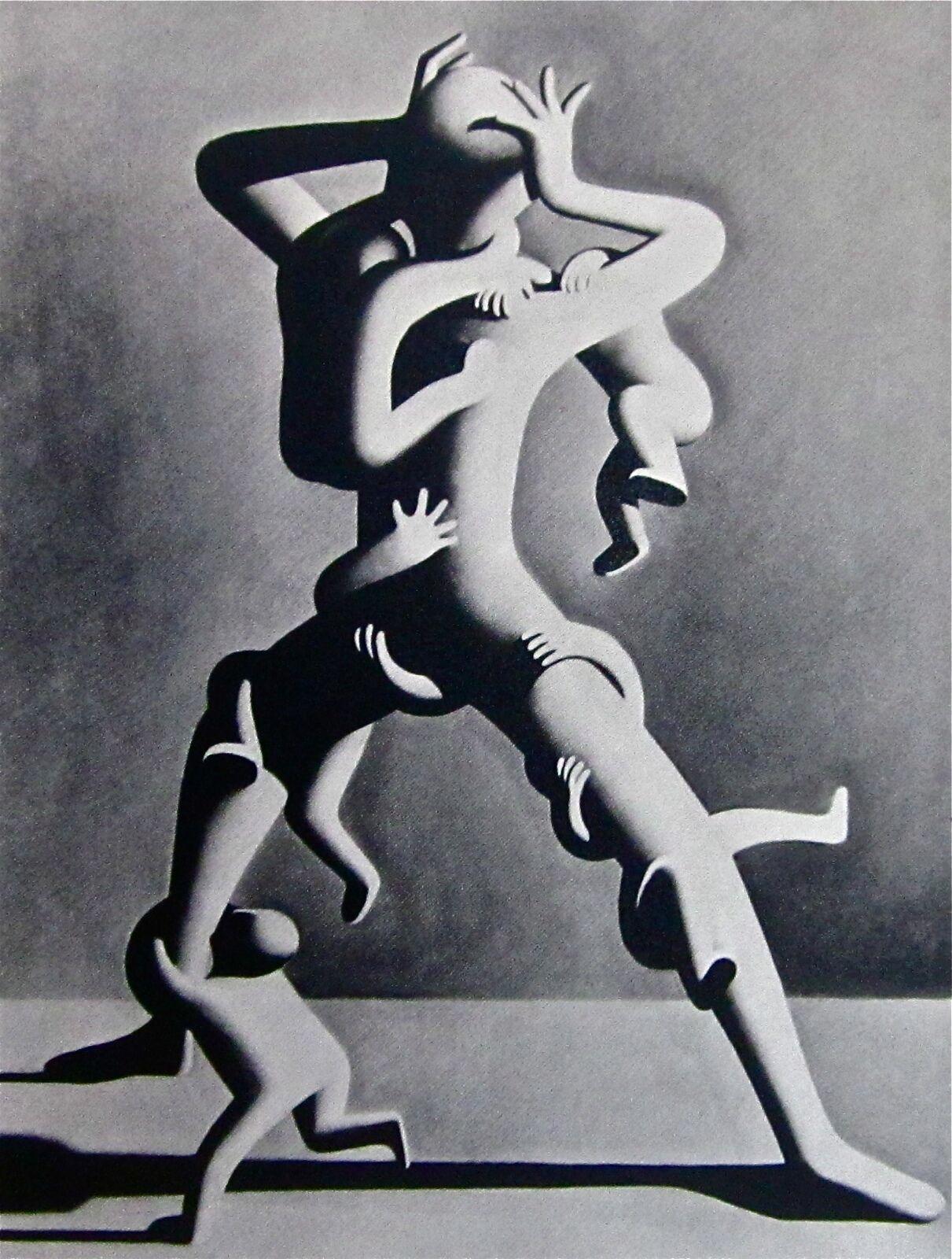 Mark Kostabi Landscape Print - Climbing