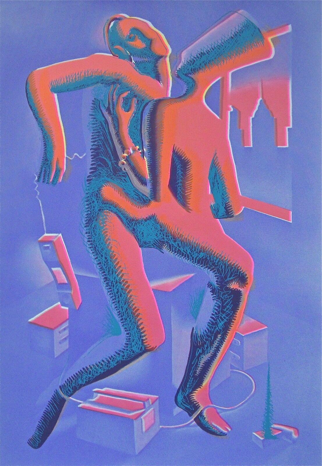Artista: Mark Kostabi (1960)
Título: Por los pelos
Año: 1986
Edición: 9/10, 40 números arábigos, 10 números romanos, más pruebas.
Medio: Serigrafía sobre papel Arches
Tamaño: 40,5 x 30,25 pulgadas
Estado: Bueno
Inscripción: Firmada y numerada por el