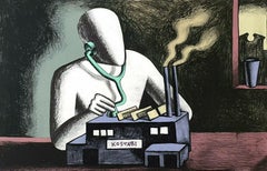 Factory, Limited Edition Lithograph,  Mark Kostabi 