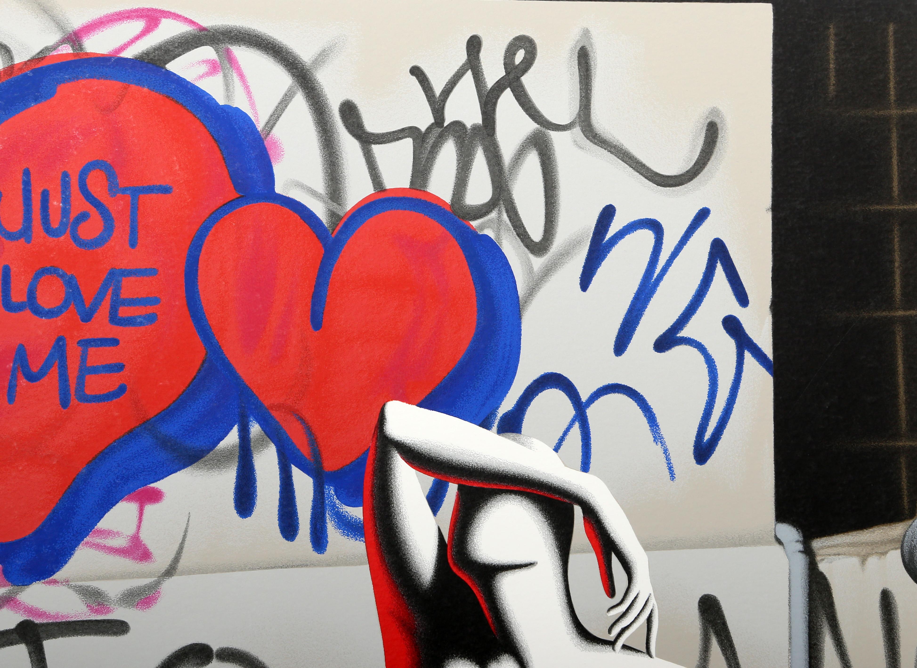 Just Love Me, Pop Art Screenprint by Mark Kostabi en venta 1