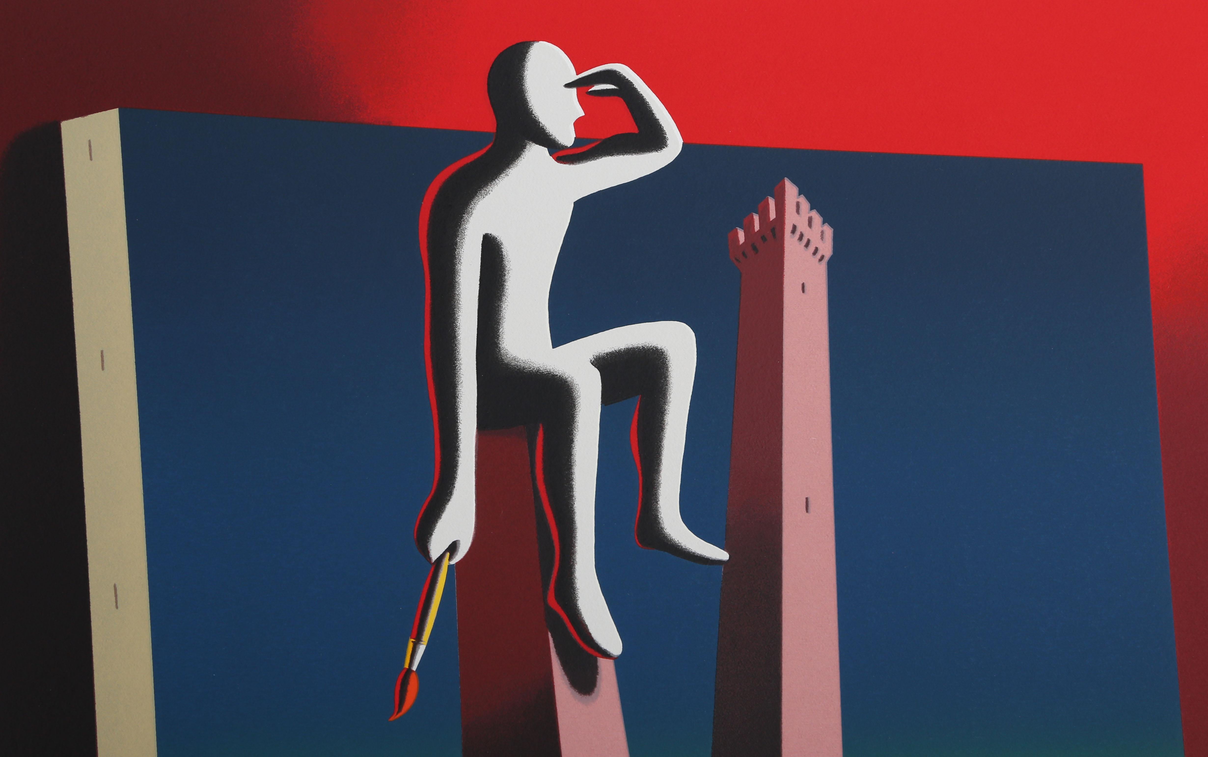 Loophole with a View - Print by Mark Kostabi