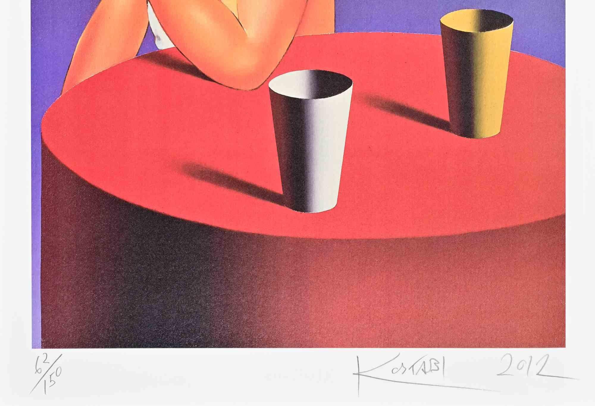 Üppiges Leben - Lithographie von Mark Kostabi - 2012 im Angebot 1