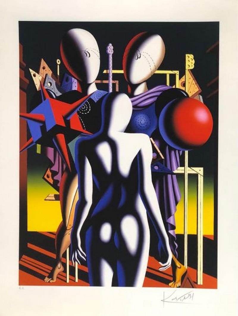 Mark Kostabi Figurative Print - Pardon