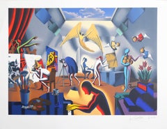 The Big Picture, Litografía Pop Art de Mark Kostabi