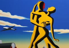 Yesterday's Here, Surrealist Screenprint by Mark Kostabi