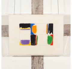 Red, Green, Orange & Purple Chalk Pastel by Mark Lancaster, circa 1960s