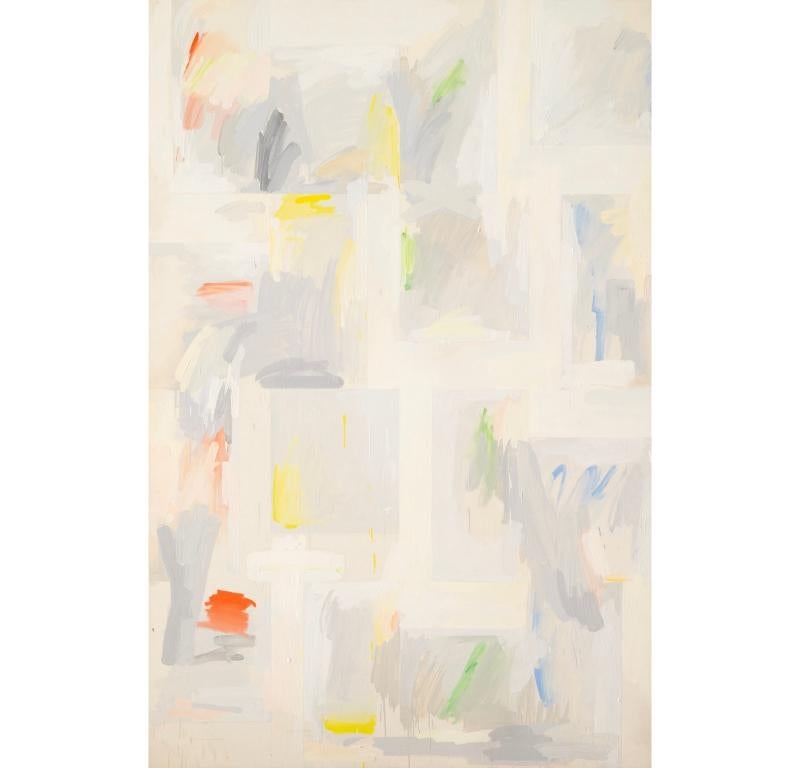 Weißes Gemälde, Öl auf Leinwand, Gemälde von Mark Lancaster, 1974