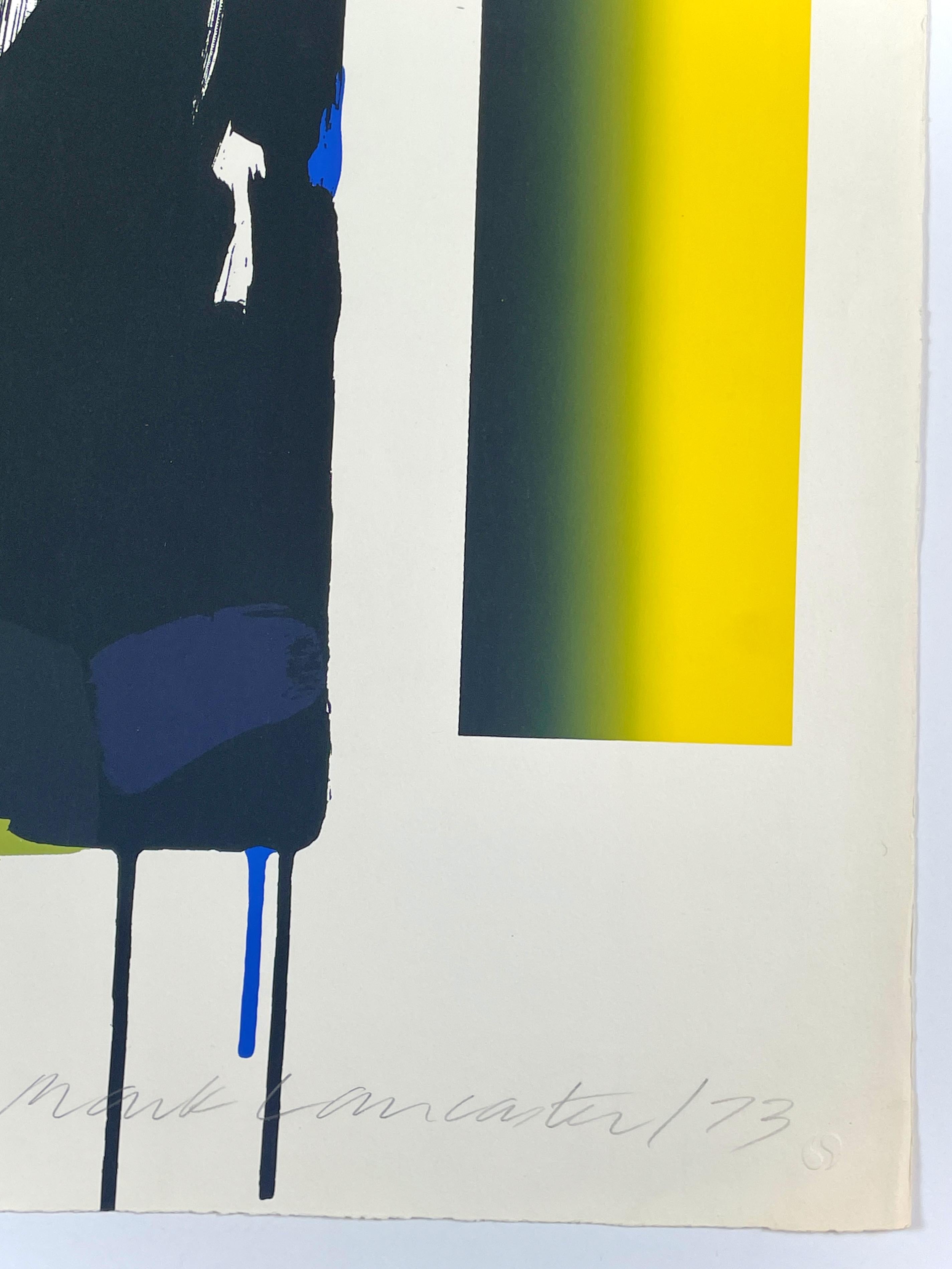 1973 by Mark Lancaster Neon yellow and black British pop art graffiti For Sale 4