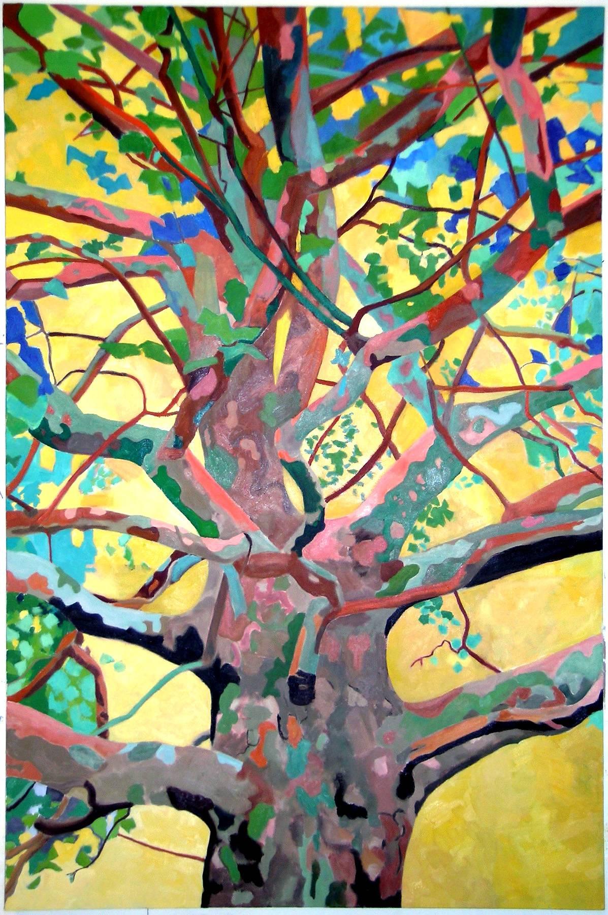 Abstract Painting Mark Lavatelli - Sycamore jaune