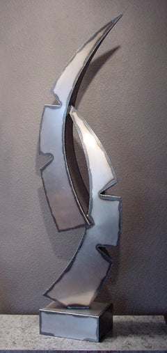 Biomagnetismo, escultura de acero dulce de 15 cm de altura