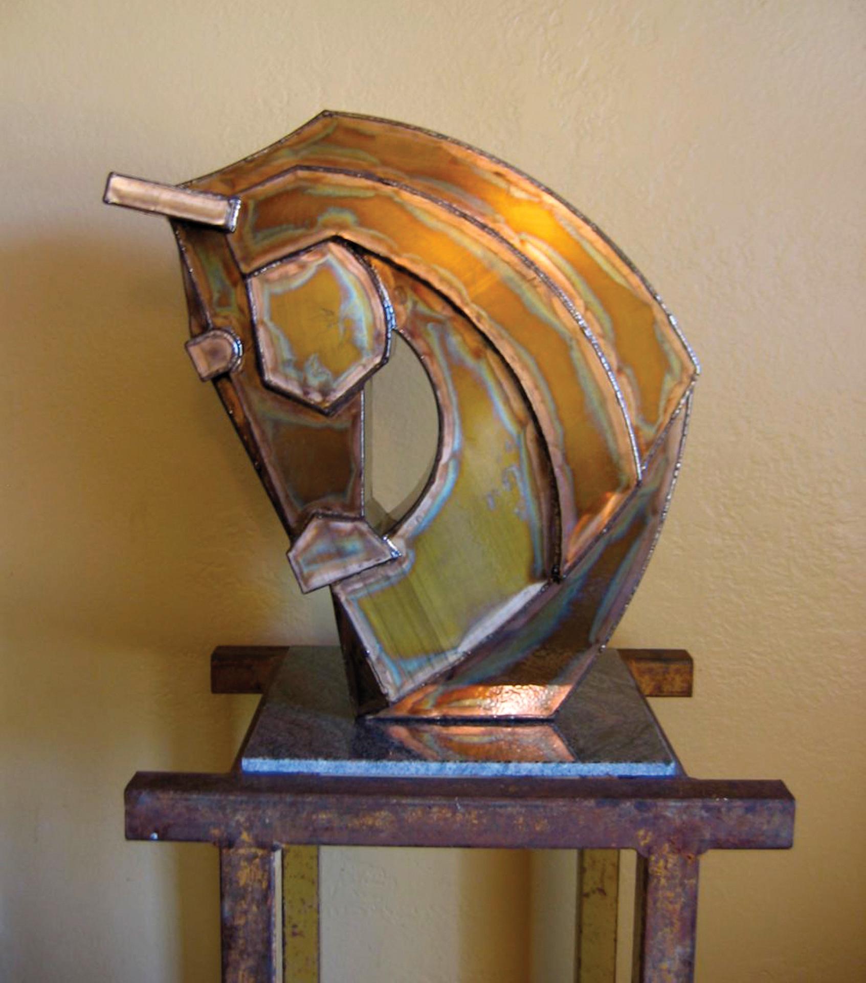 Mark Leichliter Abstract Sculpture - Horse Power