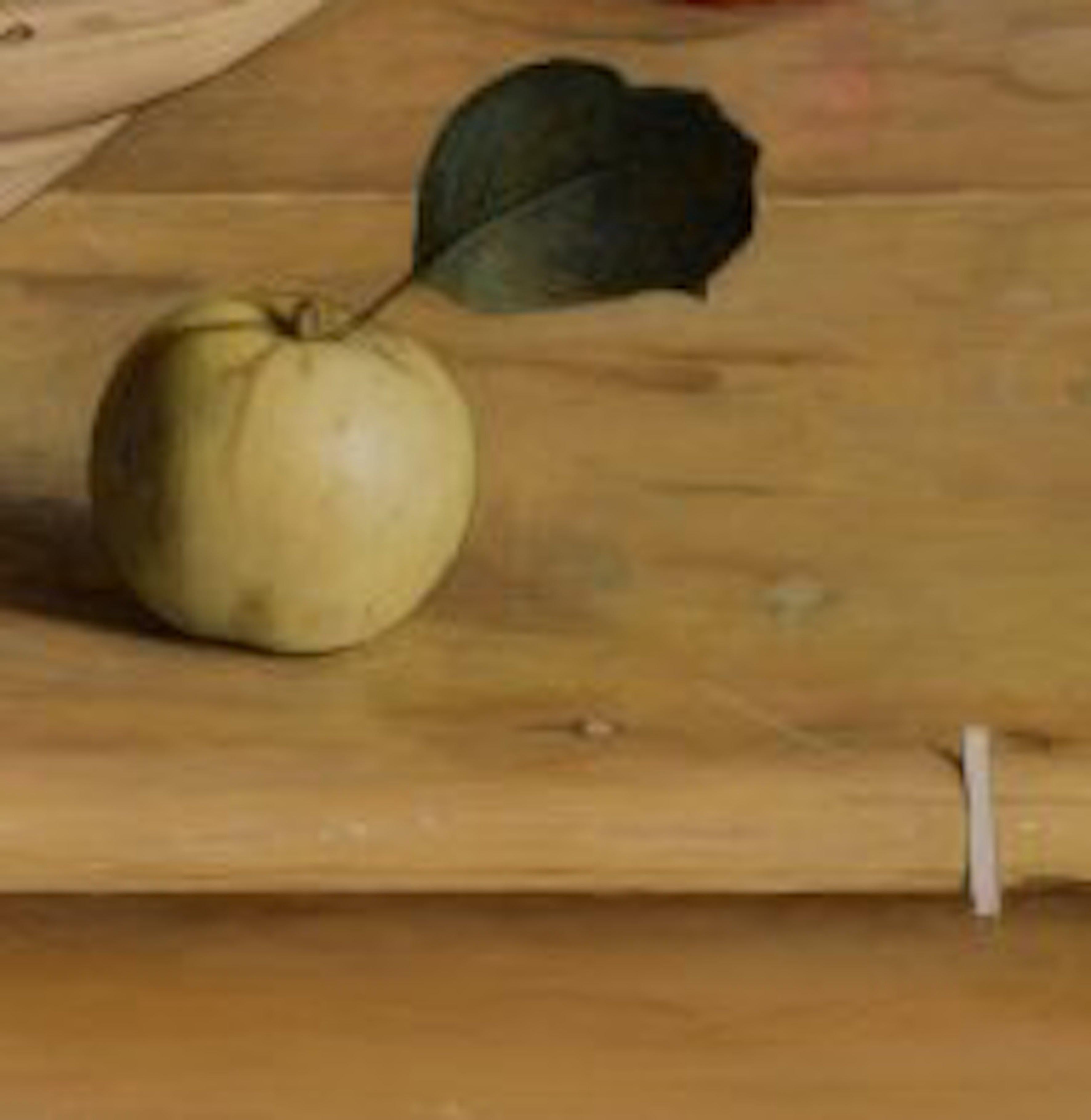 „Quinces & Apples“ Stillleben mit Obstpfanne in einer Schale von Mark Lijftogt  im Angebot 2