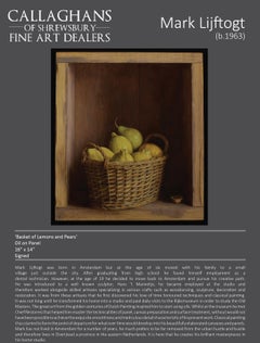 Realist Contemporary Still-Life painting by Mark Lijftogt 'Basket of Lemons'