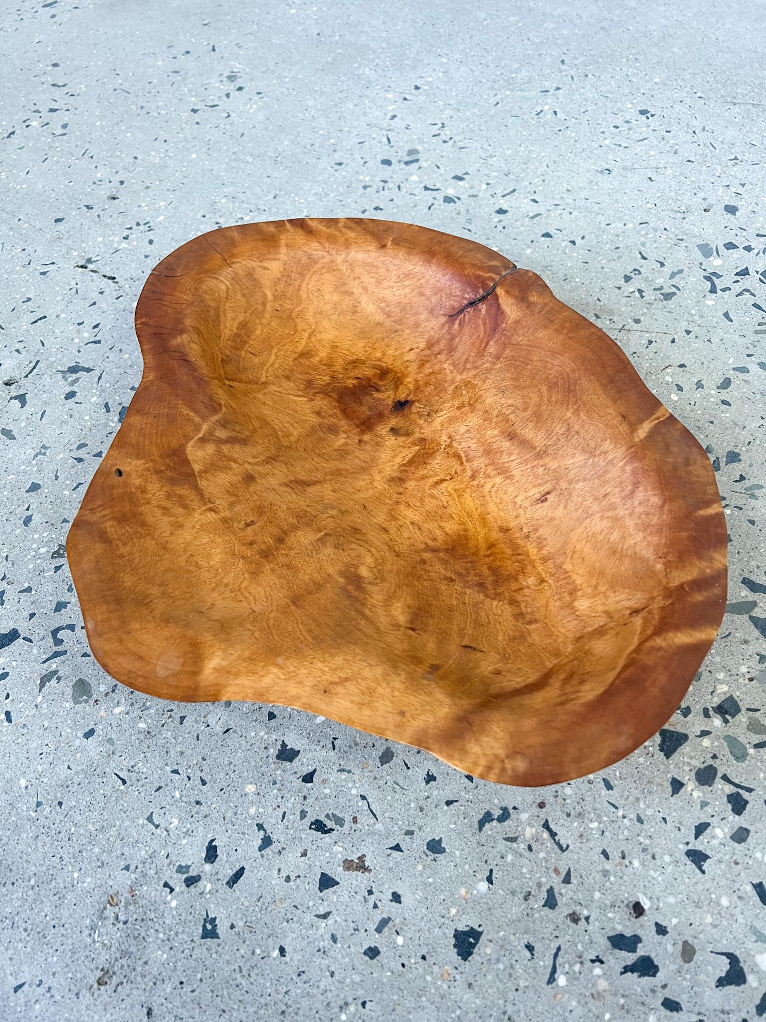 Mark Lindquist yellow birch burl wood sculptural vessel bowl 1970's For Sale 1