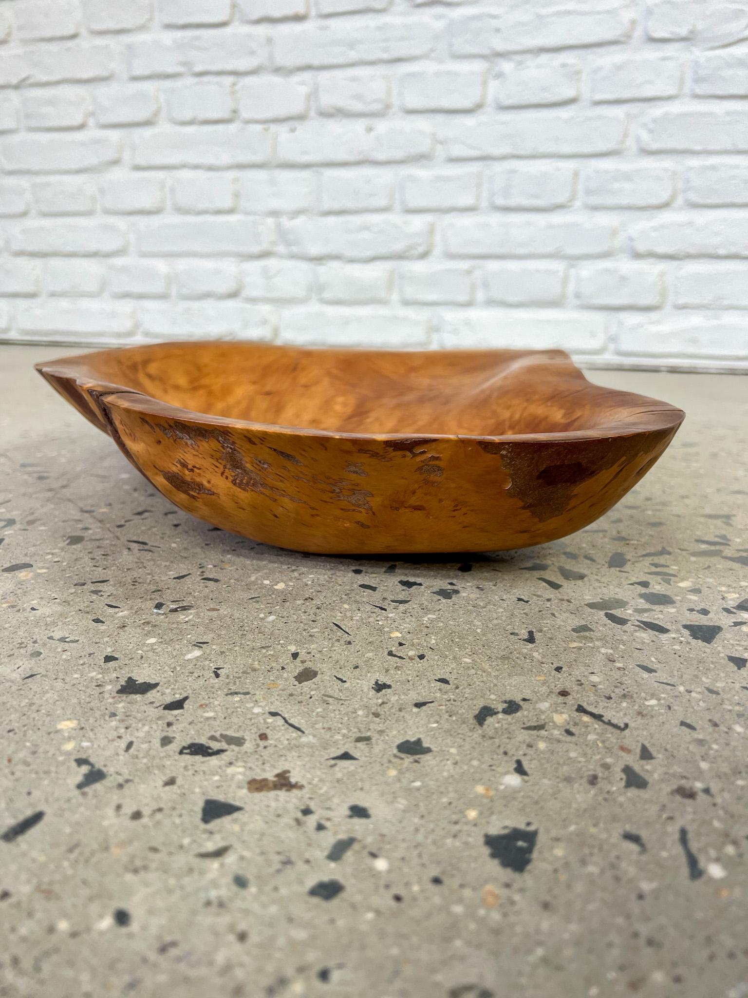 Mark Lindquist yellow birch burl wood sculptural vessel bowl 1970's For Sale 5