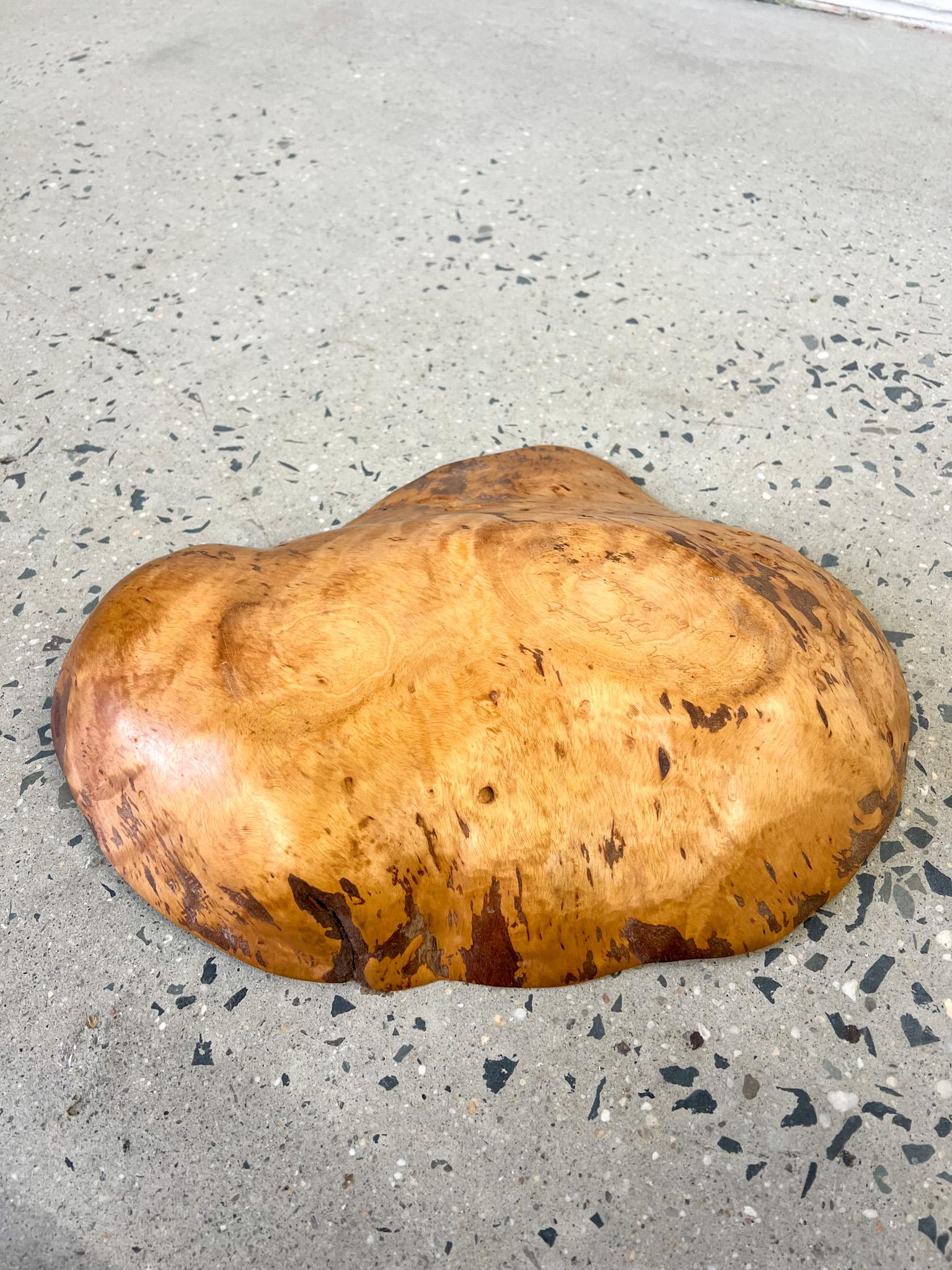 Mark Lindquist yellow birch burl wood sculptural vessel bowl 1970's For Sale 7